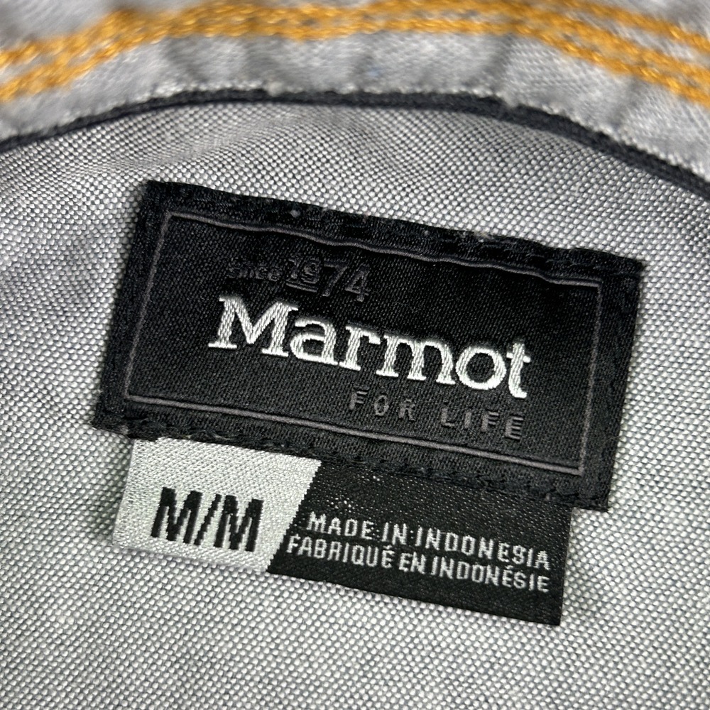 Marmot‎ Shirt Mens Medium Flannel Button-Up Plaid Workwear Outdoor - Picture 4 of 15
